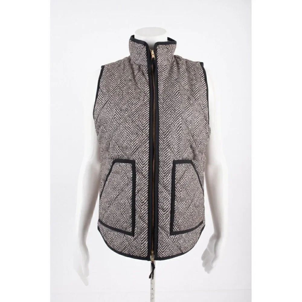 J.Crew Womens Excursion Puffer Vest Jacket Zip S